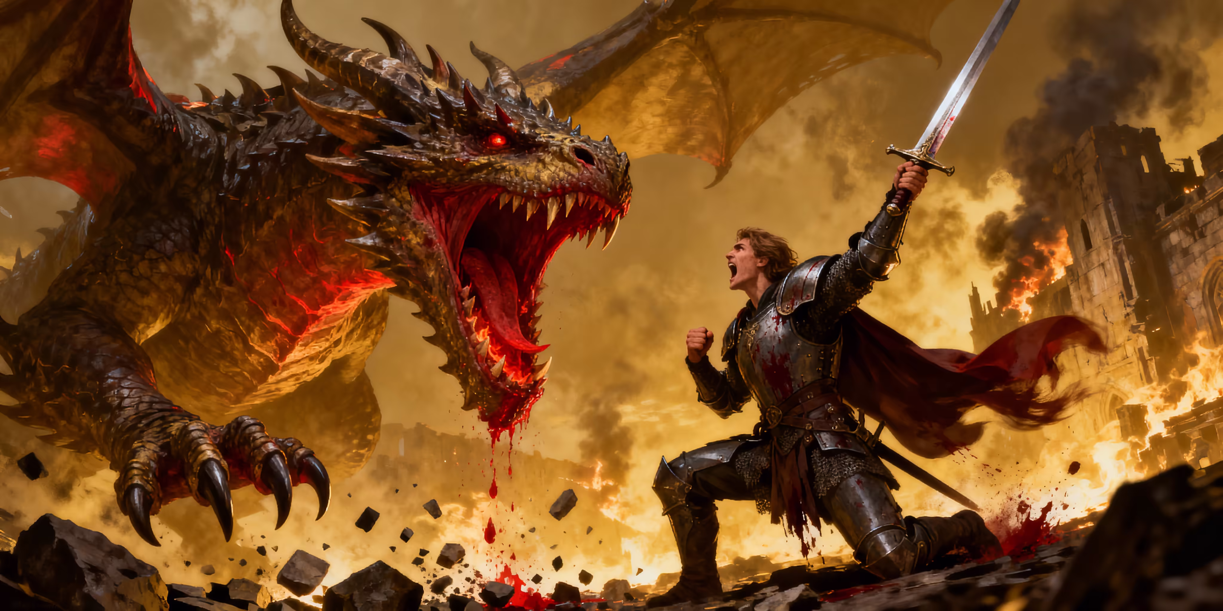 Knight vs Dragon Battle - Input 1