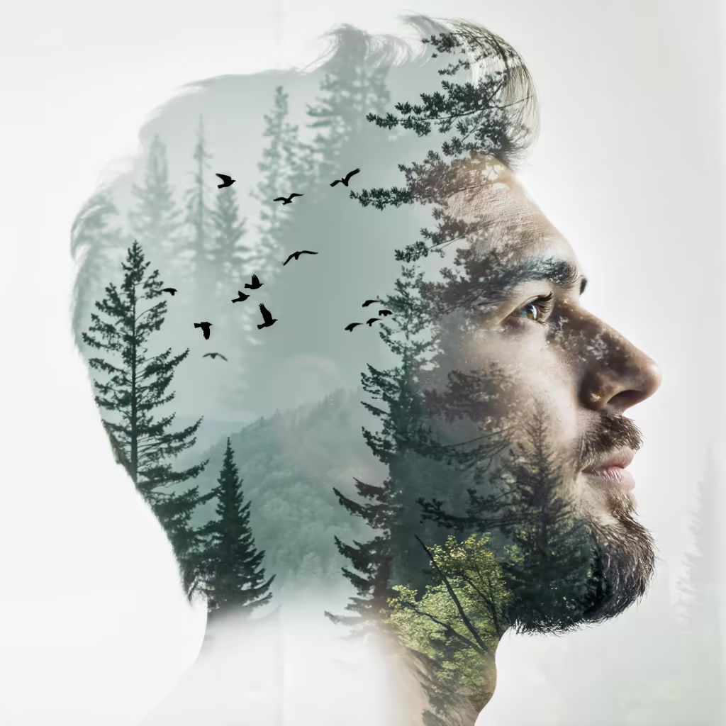 Double Exposure Portrait