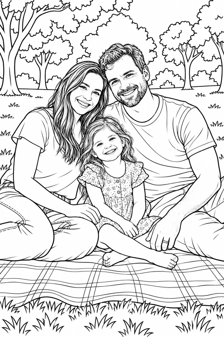 Family · Coloring page