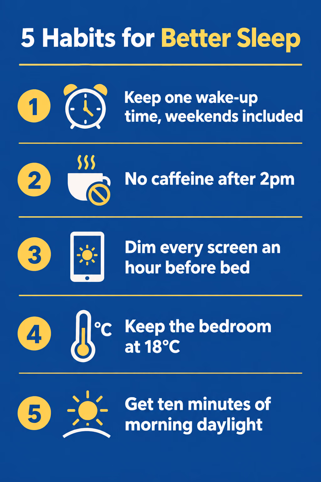 5 Habits for Better Sleep - Result