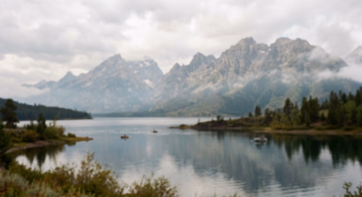 Mountain Lake Landscape Sharpening - Original