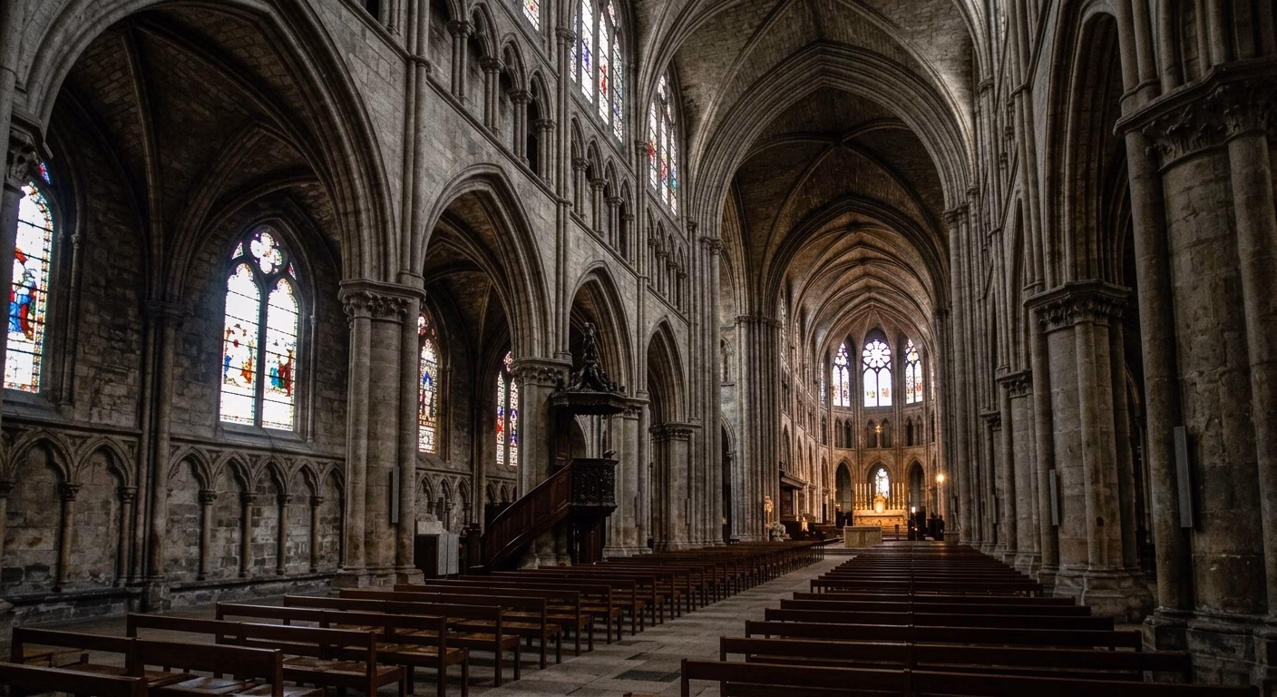 Recuperação de iluminação catedral gótica - Nano Banana 2