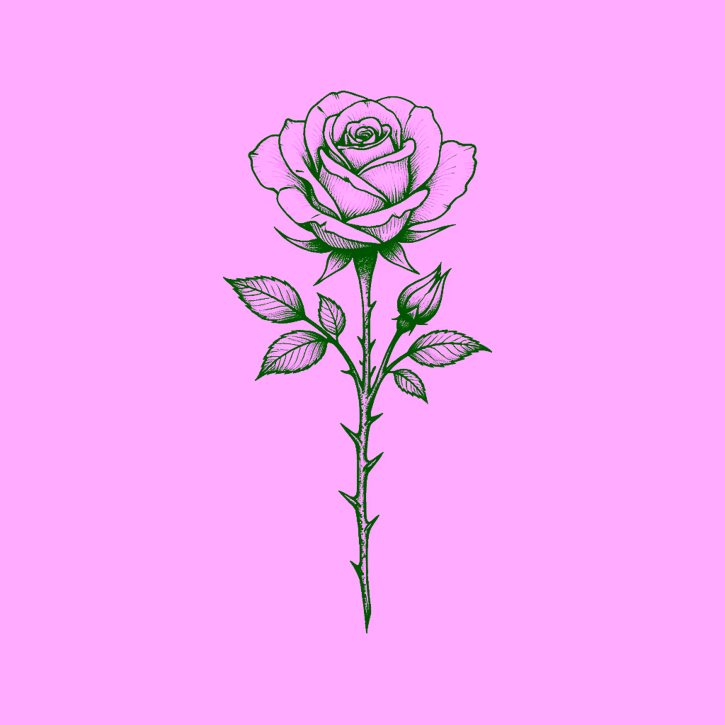 Fine Line Rose - GPT-4o